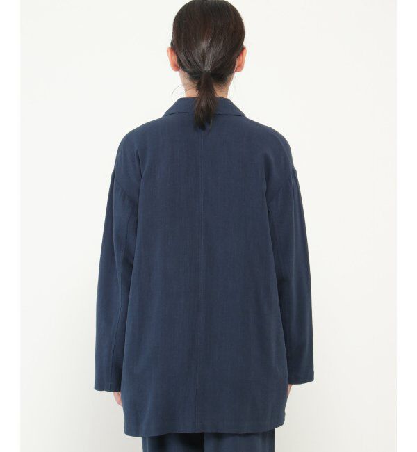 Lbc with Life「【セットアップ対応】レーヨン麻ダブルジャケットコート」|ブルゾン・スタジャン|