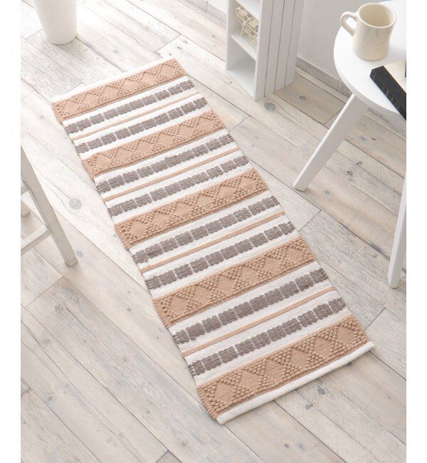 Lbc with Life「【吸水速乾】ダイヤボーダー キッチンマット」|クッション・クッションカバー|