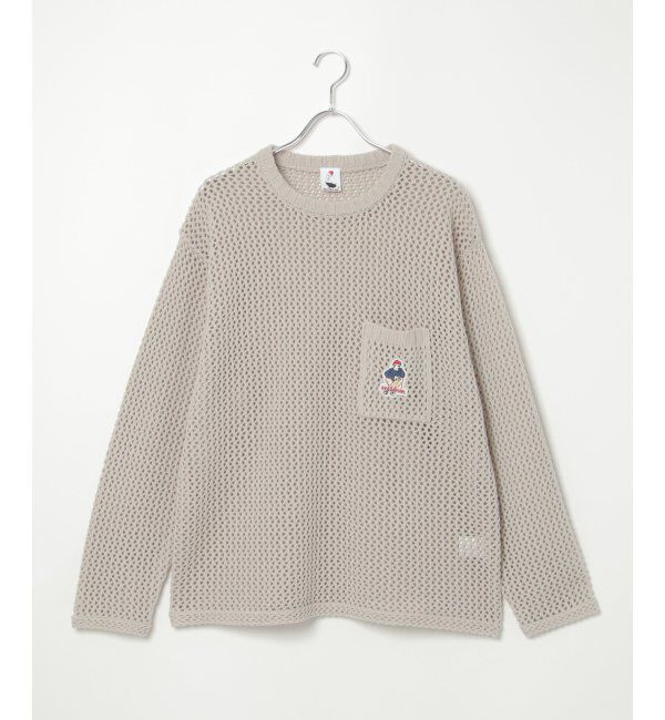 VENCE share style「Red Cap Girl レッドキャップガール ワッペンクルーネックニット」|その他|