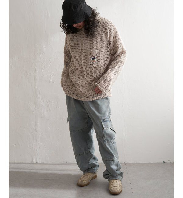 VENCE share style「Red Cap Girl レッドキャップガール ワッペンクルーネックニット」|その他|