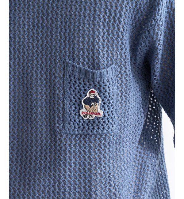 VENCE share style「Red Cap Girl レッドキャップガール ワッペンクルーネックニット」|その他|