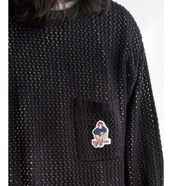 VENCE share style「Red Cap Girl レッドキャップガール ワッペンクルーネックニット」|その他|
