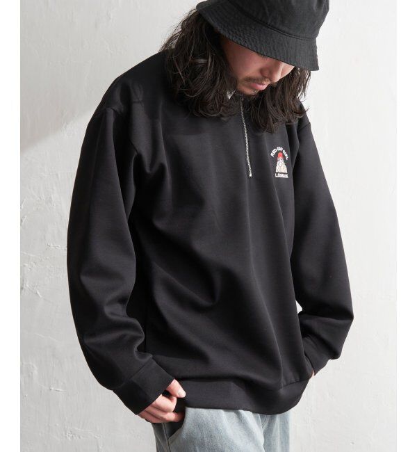 VENCE share style「Red Cap Girl レッドキャップガール ダンボ－ルニットハーフジップ」|その他|ブラック