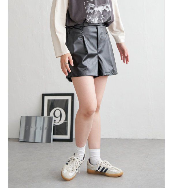 VENCE share style「合皮ショートパンツ」|その他|