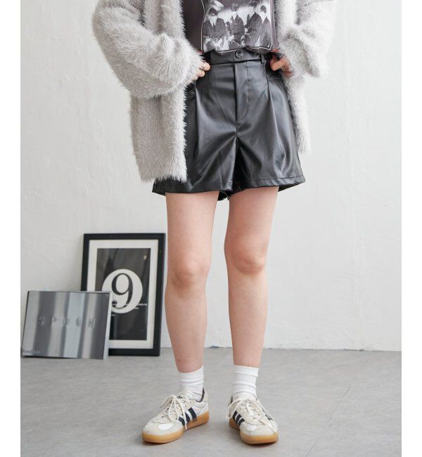 VENCE share style「合皮ショートパンツ」|その他|