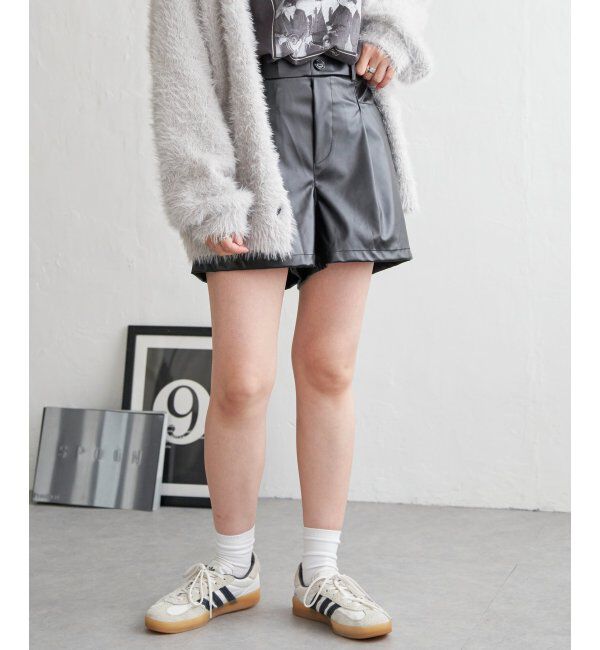 VENCE share style「合皮ショートパンツ」|その他|
