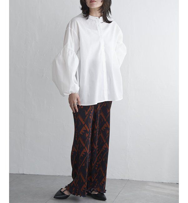VENCE share style「バルーン袖スタンドシャツ」|シャツ・ブラウス|