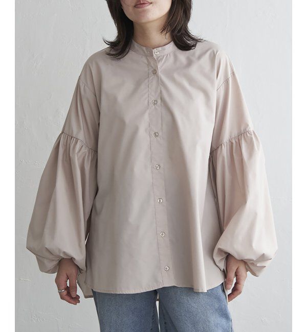 VENCE share style「バルーン袖スタンドシャツ」|シャツ・ブラウス|