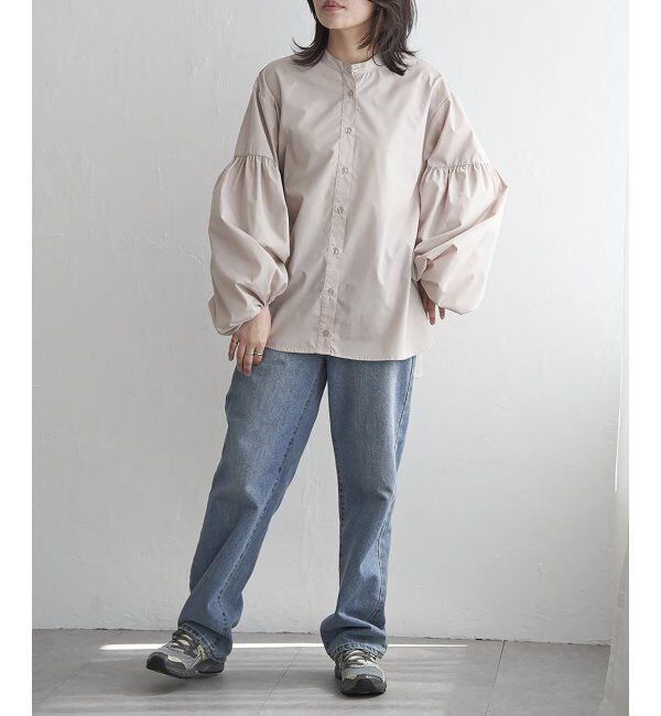 VENCE share style「バルーン袖スタンドシャツ」|シャツ・ブラウス|