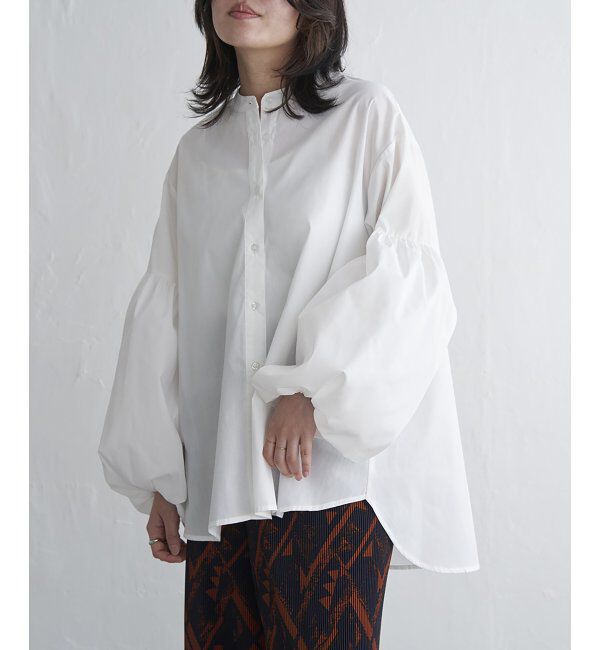 VENCE share style「バルーン袖スタンドシャツ」|シャツ・ブラウス|