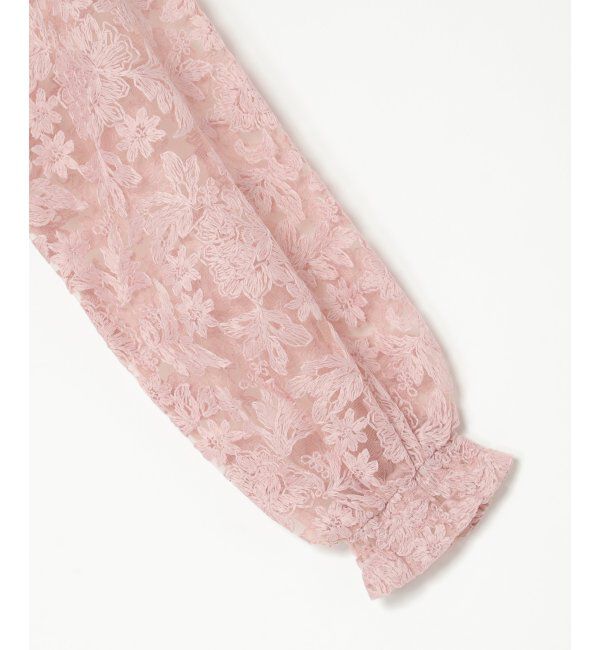 VENCE share style「オーガンジー刺繍レースブルゾン」|ブルゾン・スタジャン|