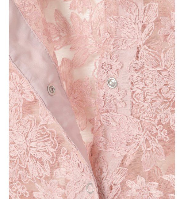 VENCE share style「オーガンジー刺繍レースブルゾン」|ブルゾン・スタジャン|