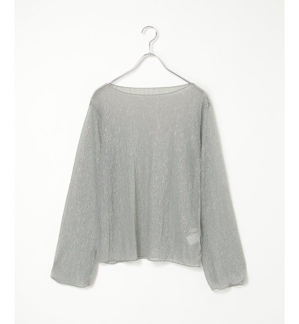VENCE share style「ラメプリーツボートネックプルオーバー」|Tシャツ・カットソー|