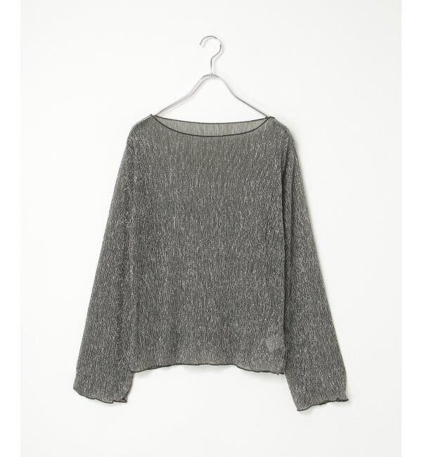 VENCE share style「ラメプリーツボートネックプルオーバー」|Tシャツ・カットソー|