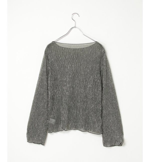 VENCE share style「ラメプリーツボートネックプルオーバー」|Tシャツ・カットソー|