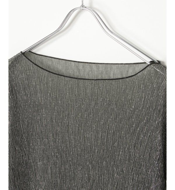 VENCE share style「ラメプリーツボートネックプルオーバー」|Tシャツ・カットソー|