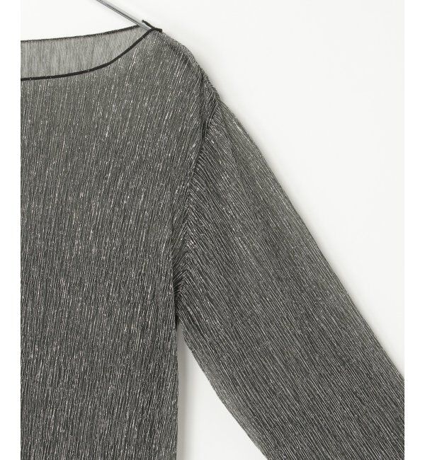 VENCE share style「ラメプリーツボートネックプルオーバー」|Tシャツ・カットソー|