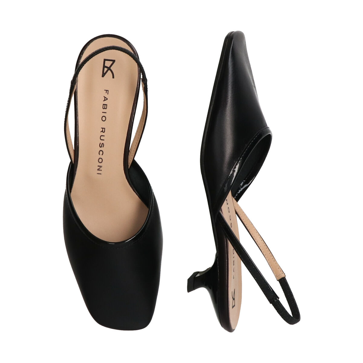 FABIO RUSCONI 「【FABIO RUSCONI】スクエアトウキトゥンヒールバックバンド」|パンプス|