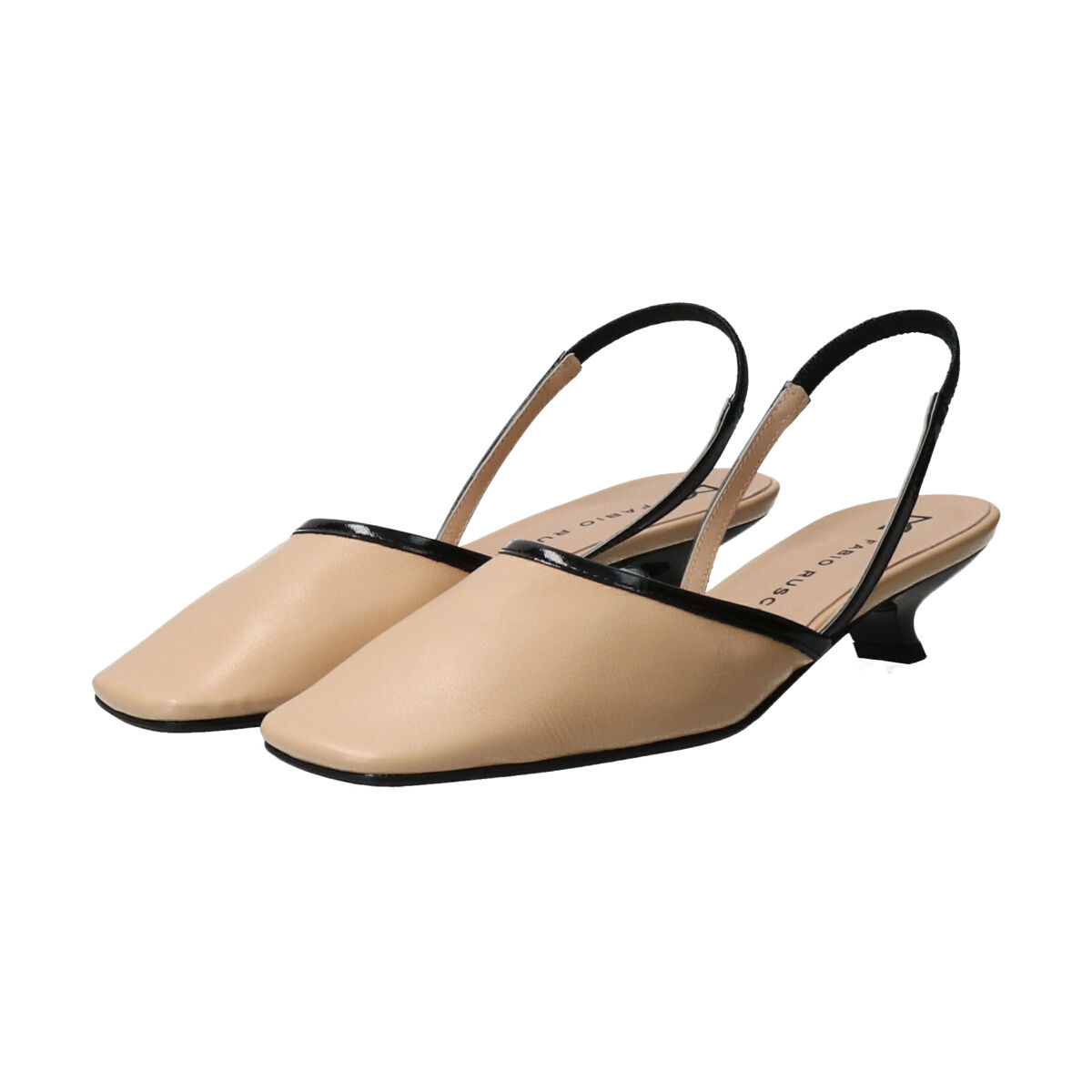 FABIO RUSCONI 「【FABIO RUSCONI】スクエアトウキトゥンヒールバックバンド」|パンプス|BG/C