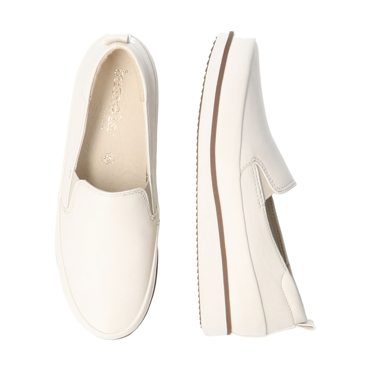 IMPORT SELECT「【bussola】撥水レザースリッポンスニーカー」|スニーカー|