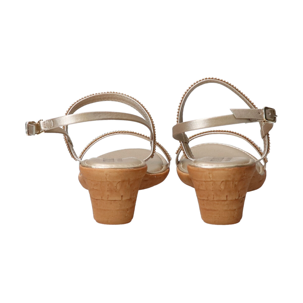 IMPORT SELECT「【ITALIAN SHOEMAKERS】ラインストーンダブルベルトサンダル」|サンダル|