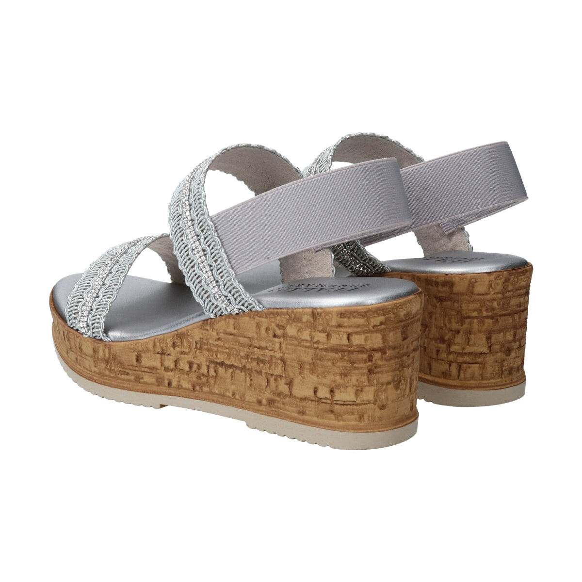 IMPORT SELECT「【ITALIAN SHOEMAKERS】ラインストーンリボン厚底サンダル」|サンダル|