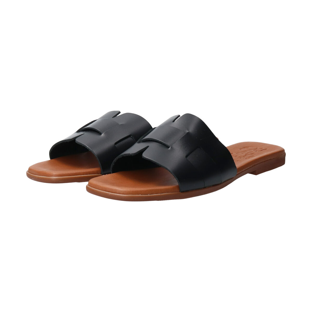 IMPORT SELECT「【Oh my Sandals】スクエアトウフラットレザーサンダル」|サンダル|BL