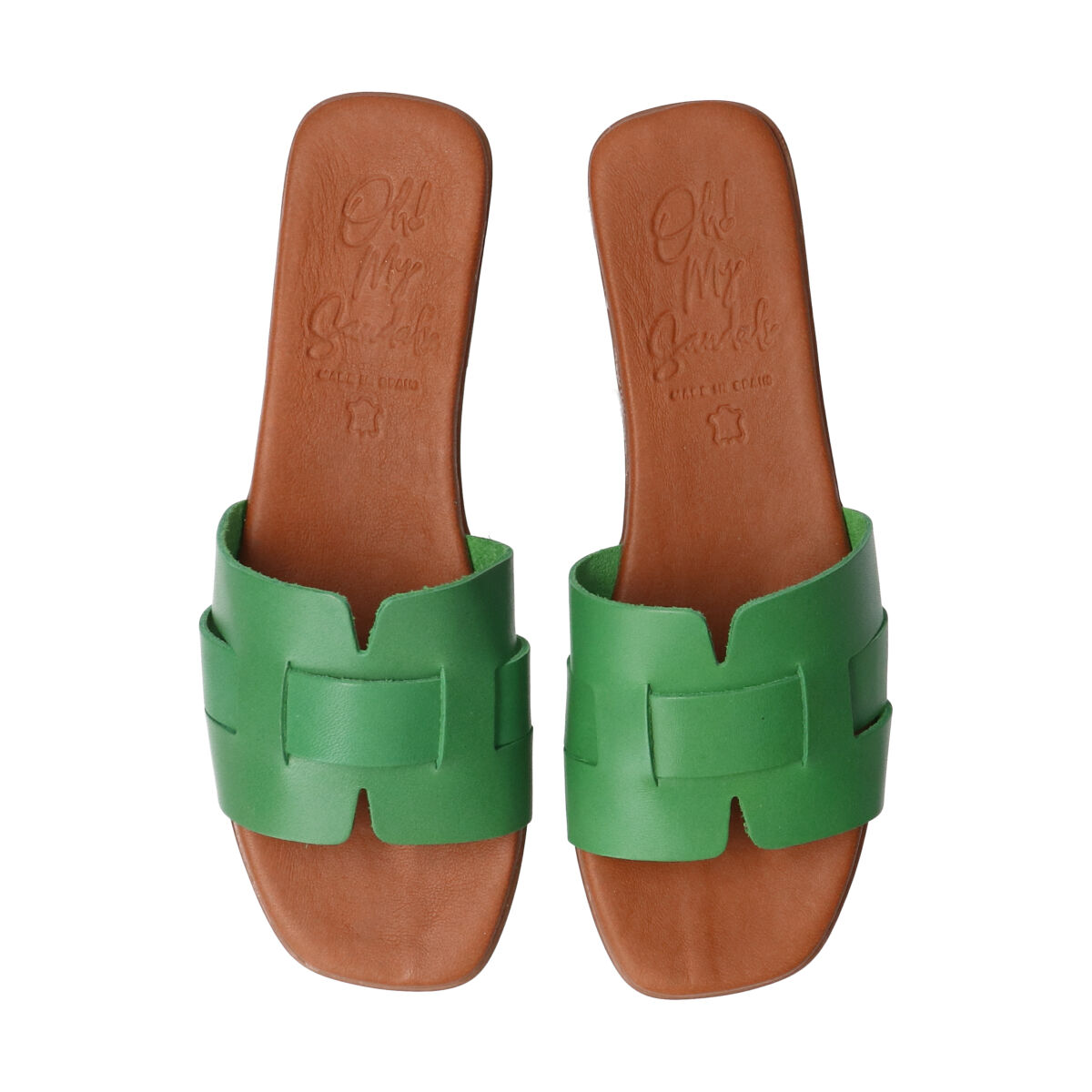 IMPORT SELECT「【Oh my Sandals】スクエアトウフラットレザーサンダル」|サンダル|