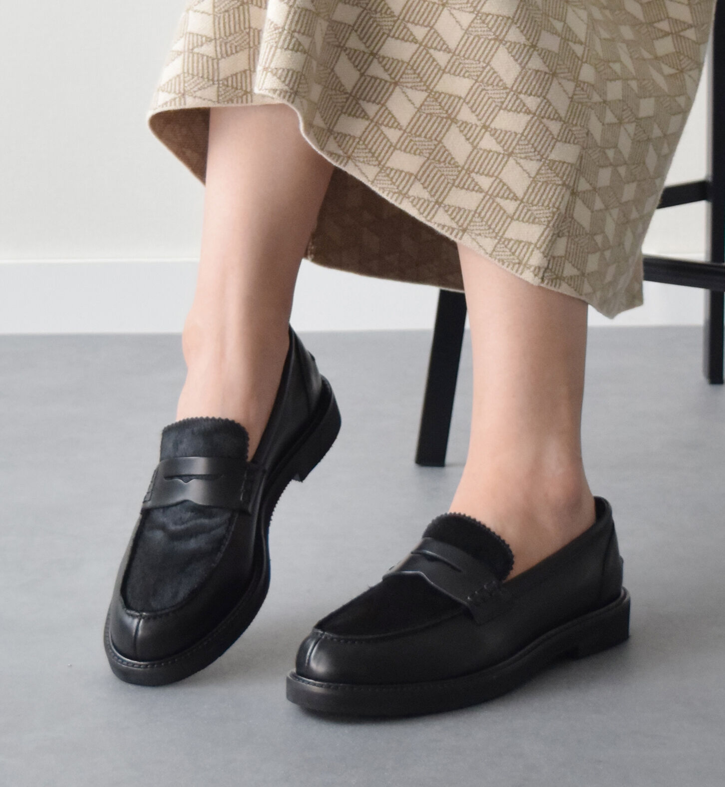 IMPORT SELECT「【PASCUCCI】レザーベーシックローファー」|ローファー|BL