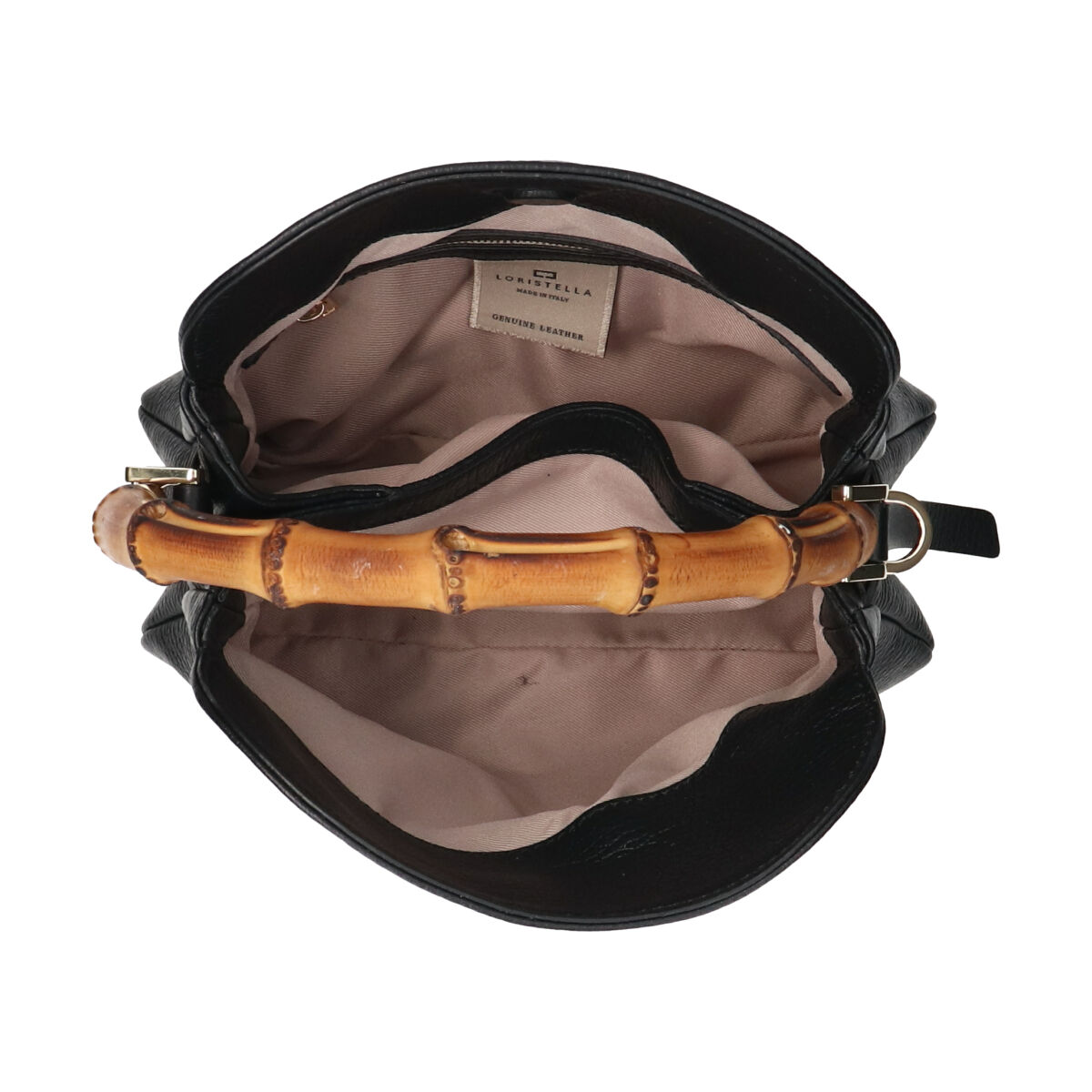 IMPORT SELECT「【LORISTELLA】バンブーハンドルソフトレザーハンドバッグ(Q56408)」|ハンドバッグ|