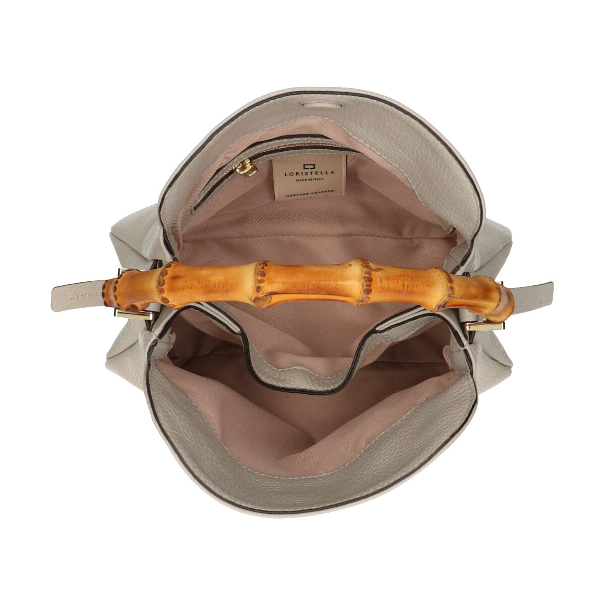 IMPORT SELECT「【LORISTELLA】バンブーハンドルソフトレザーハンドバッグ(Q56408)」|ハンドバッグ|