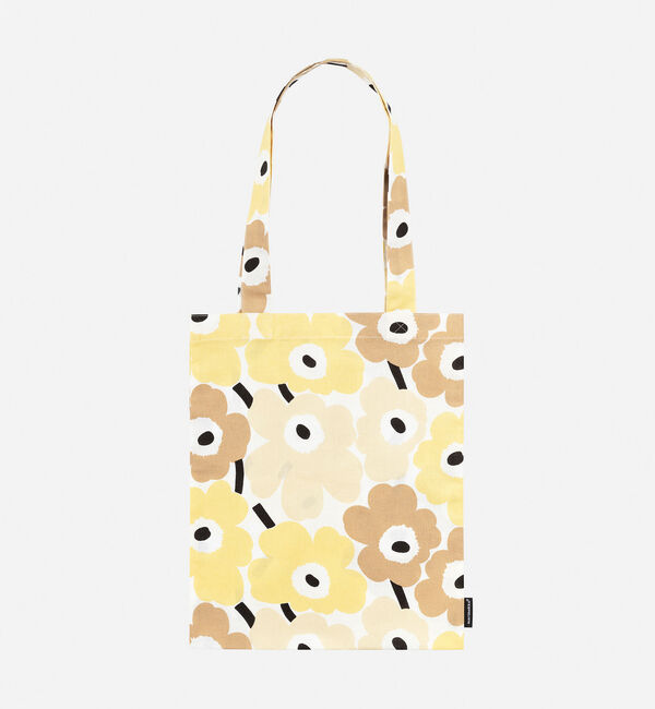 Marimekko「【日本限定】Unikko ファブリックバッグ」|トートバッグ|ﾍﾞｰｼﾞｭ&times;ﾗｲﾄｲｴﾛｰ