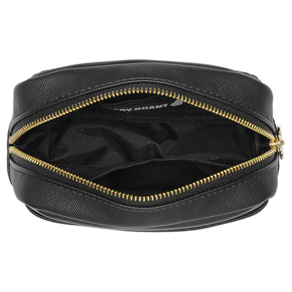  「マリークヮント シンプルエンボスデイジーミニポーチ ブラック 本体 (H10.5&times;W14&times;D5cm)」|コスメ雑貨|