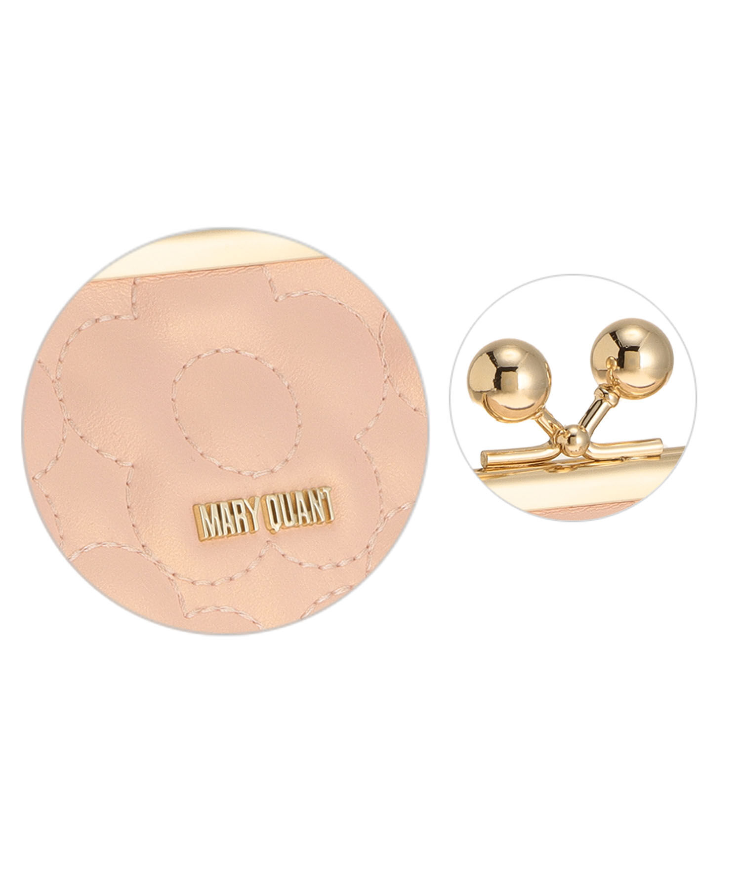 MARY QUANT「キルトフォームデイジー ガマ口ポーチ」|ポーチ|