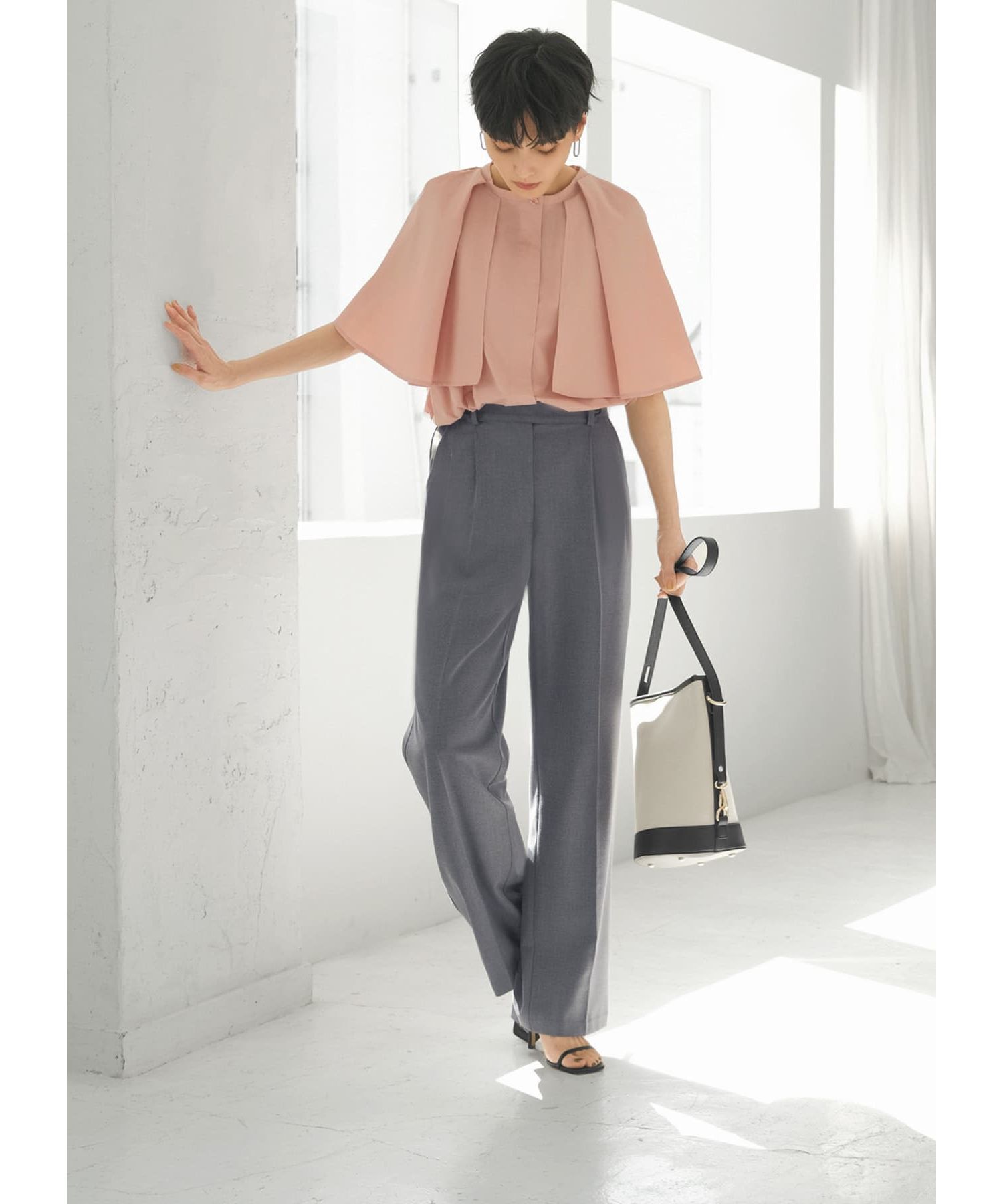 STYLE DELI「タイプライターケープブラウス」|シャツ・ブラウス|