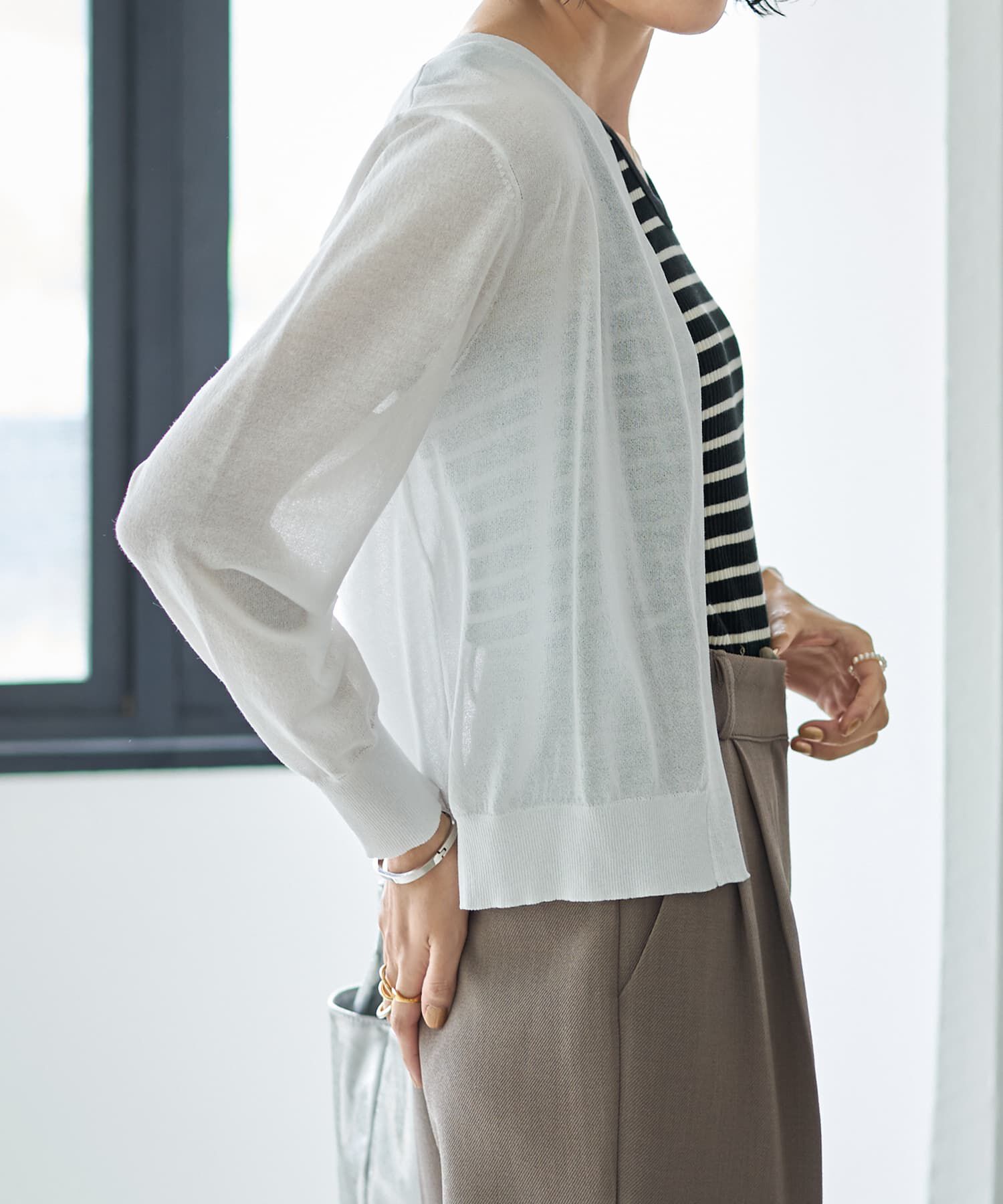STYLE DELI「【ウエスト丈】シアーサマーカーディガンC」|カーディガン|
