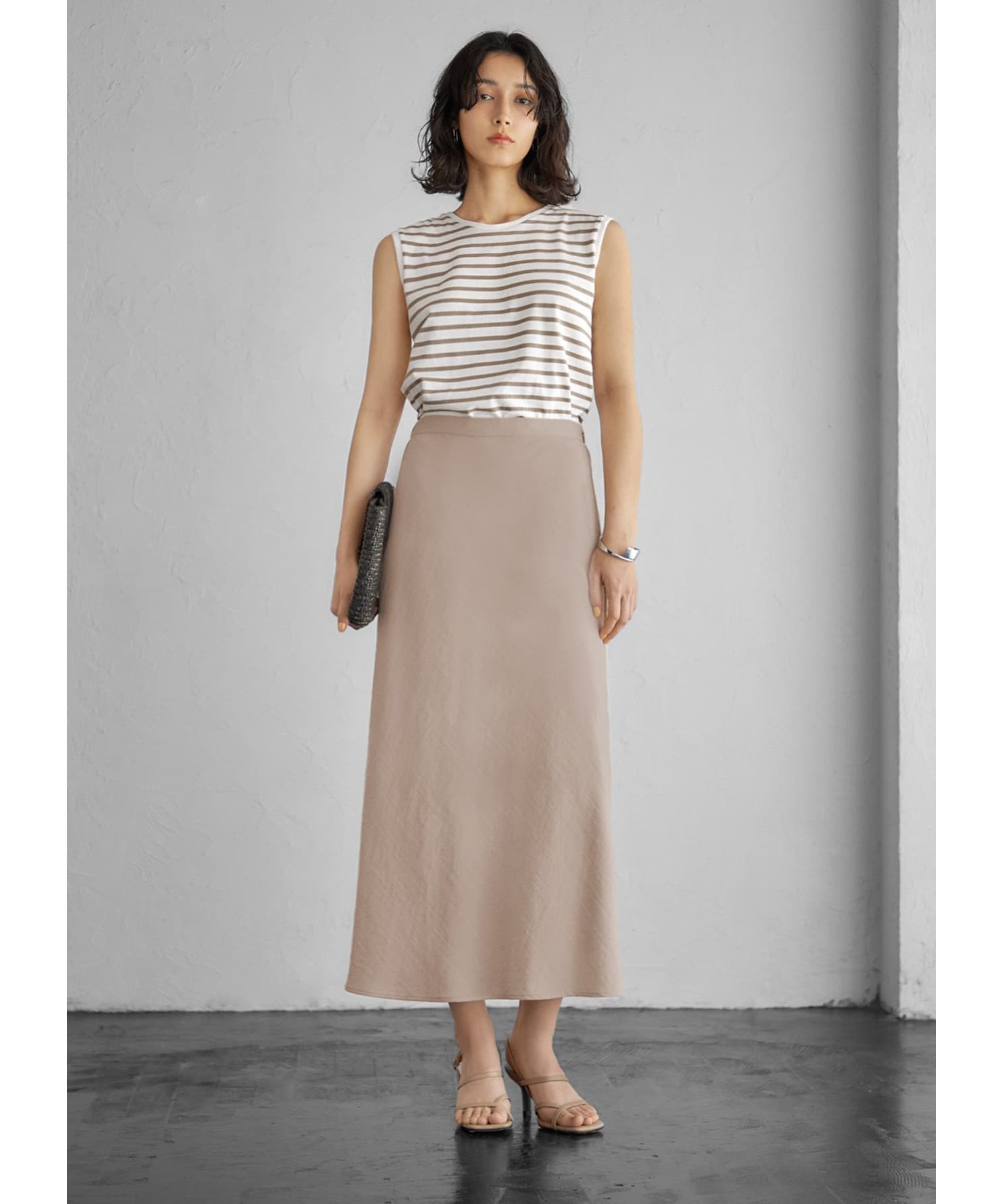STYLE DELI「シボ感しなやかナローAラインスカート」|スカート|