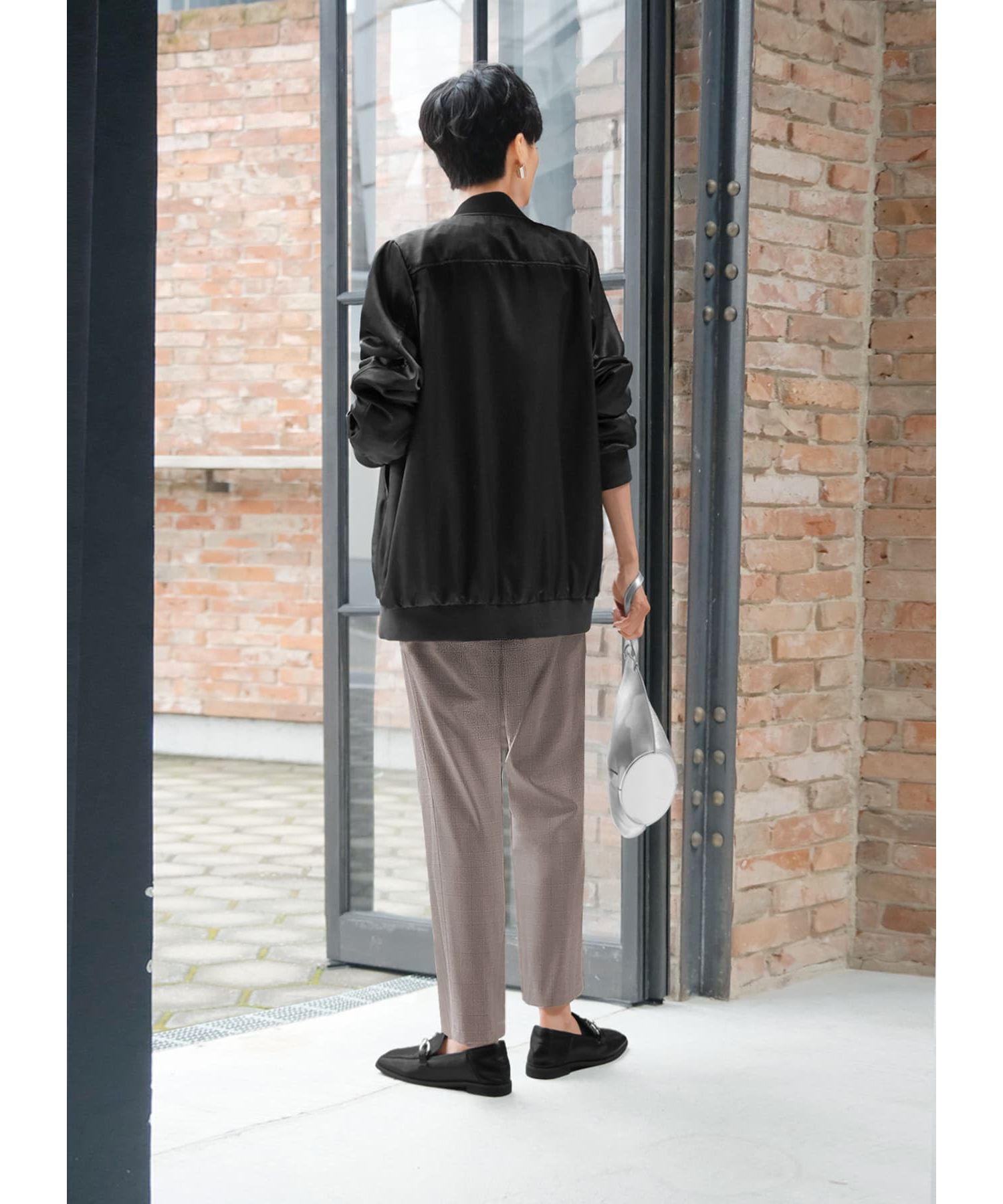 STYLE DELI「シボ感サテン微配色ブルゾン」|ブルゾン・スタジャン|