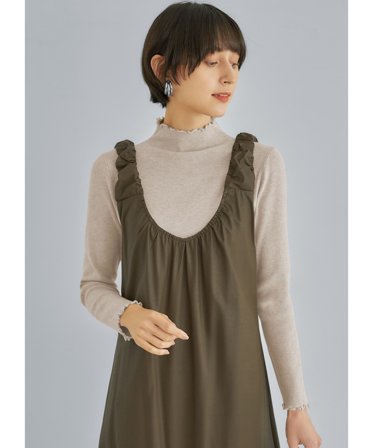 STYLE DELI「端っこメロウなめらかトップス」|ニット・セーター|ベージュ