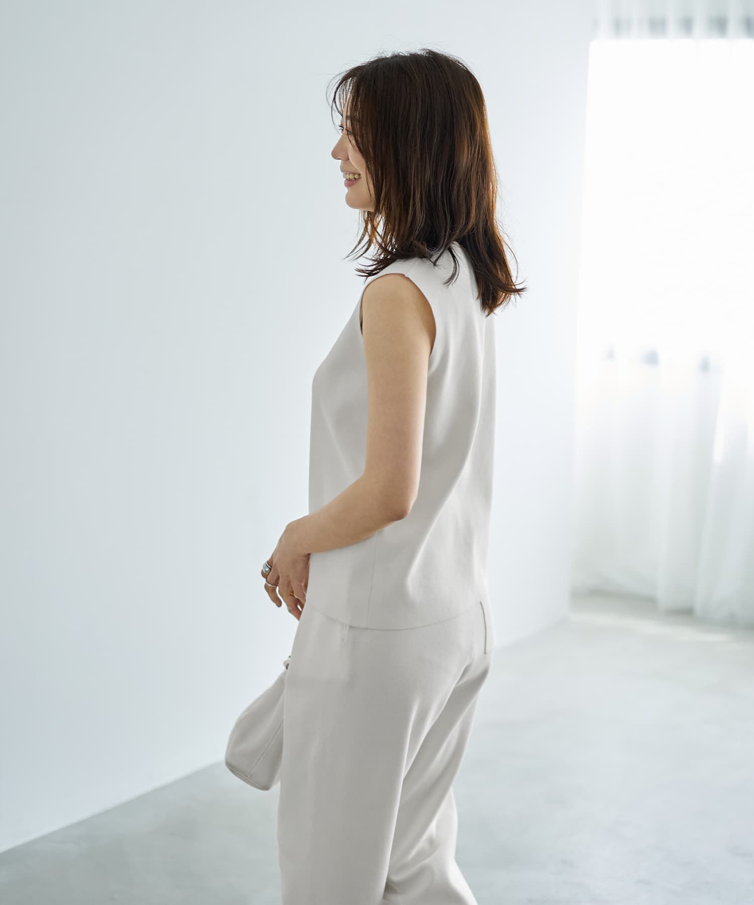 STYLE DELI「【LUXE】シャリ感ソウバリニットベスト」|ベスト・ジレ|