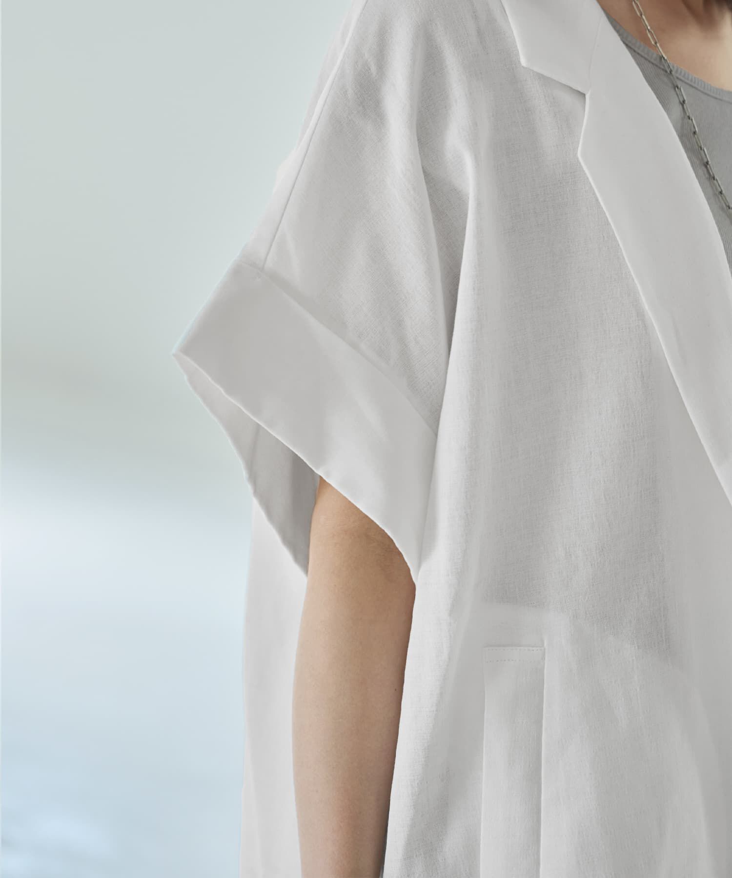 STYLE DELI「【LUXE】シャリ感シアーBIGスリーブジャケット」|その他|