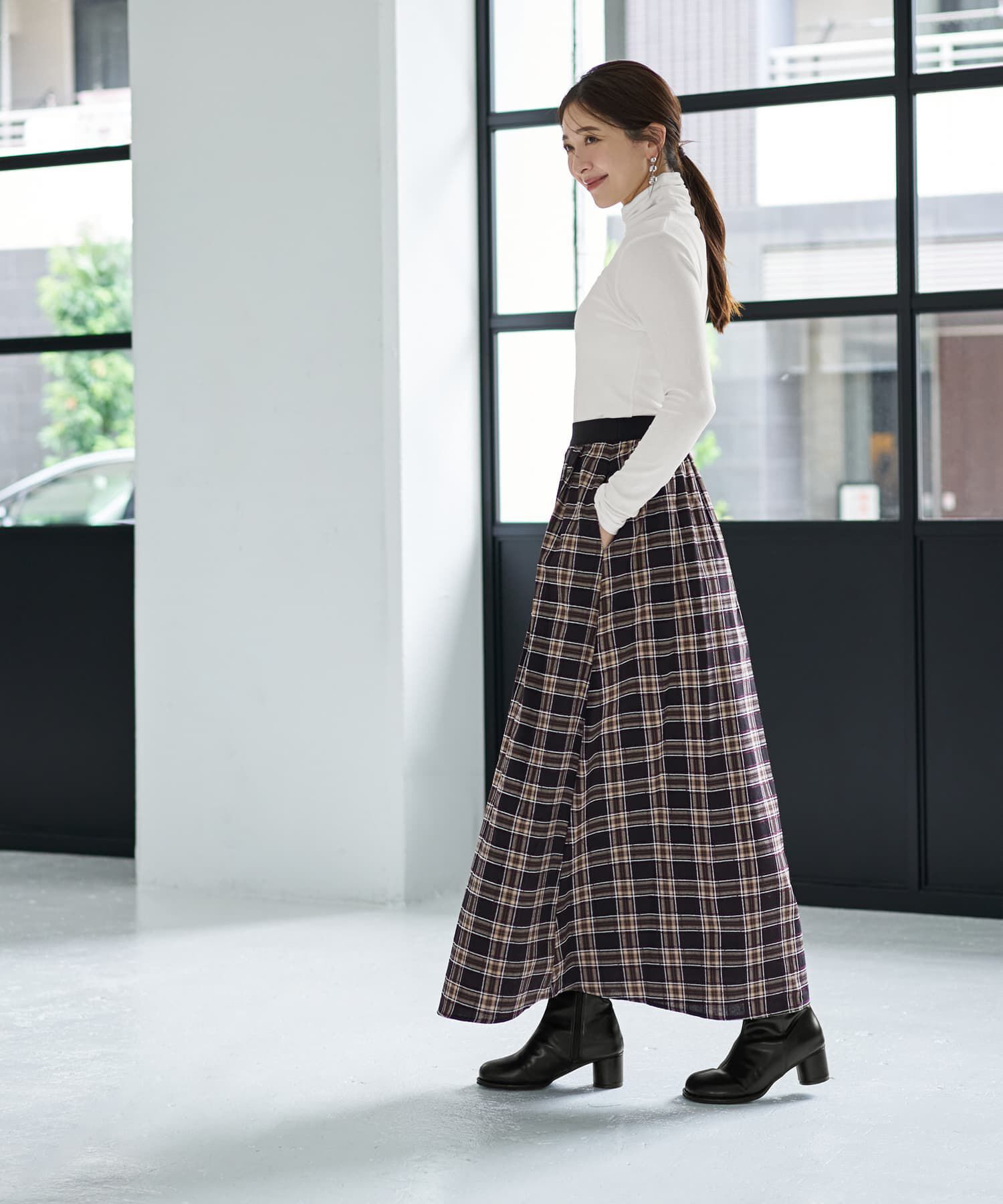 STYLE DELI「とろみ薄リブタートルネックトップス」|Tシャツ・カットソー|