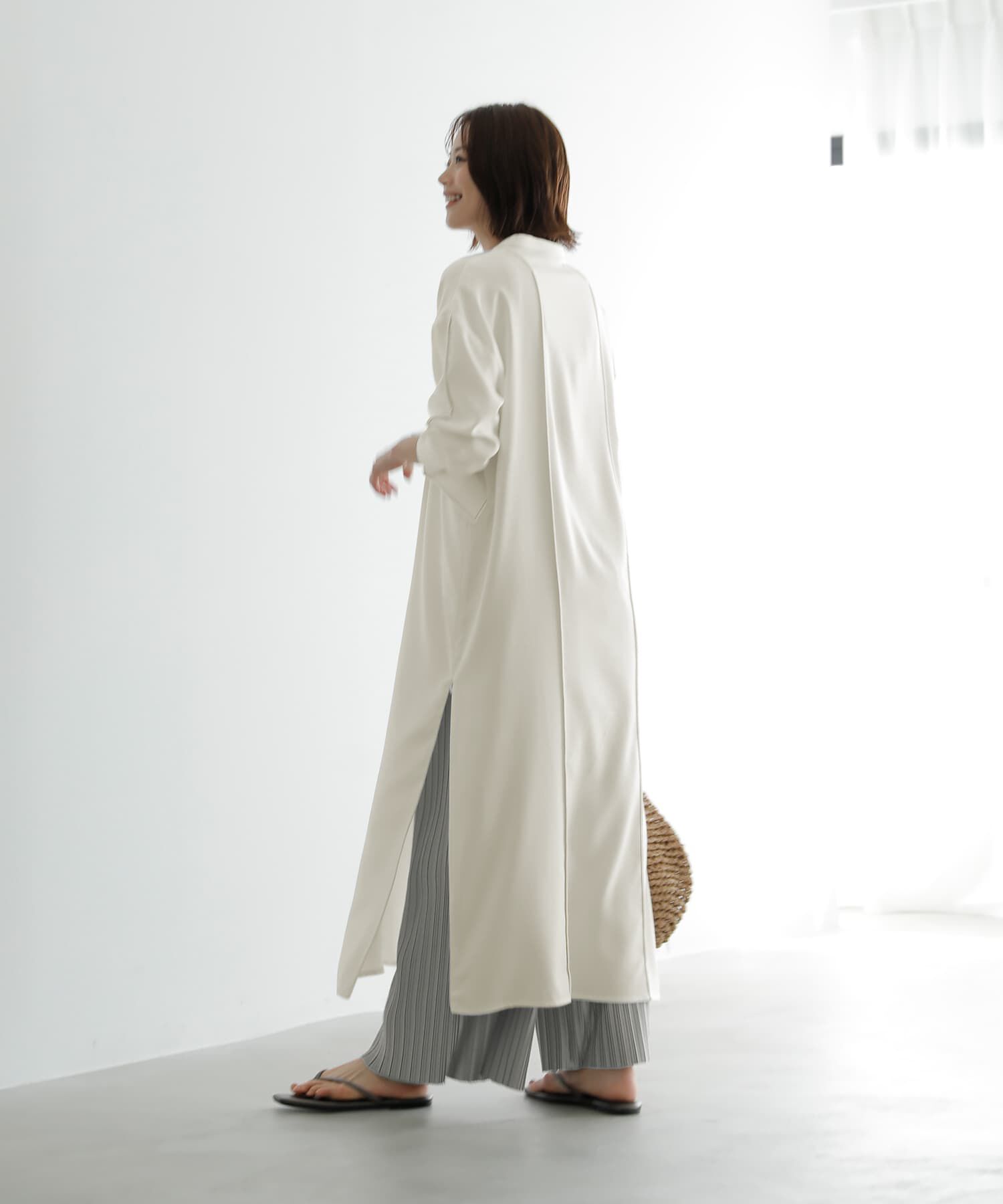 STYLE DELI「【LUXE】配色ステッチ両裾ファスナーワンピース」|ワンピース|