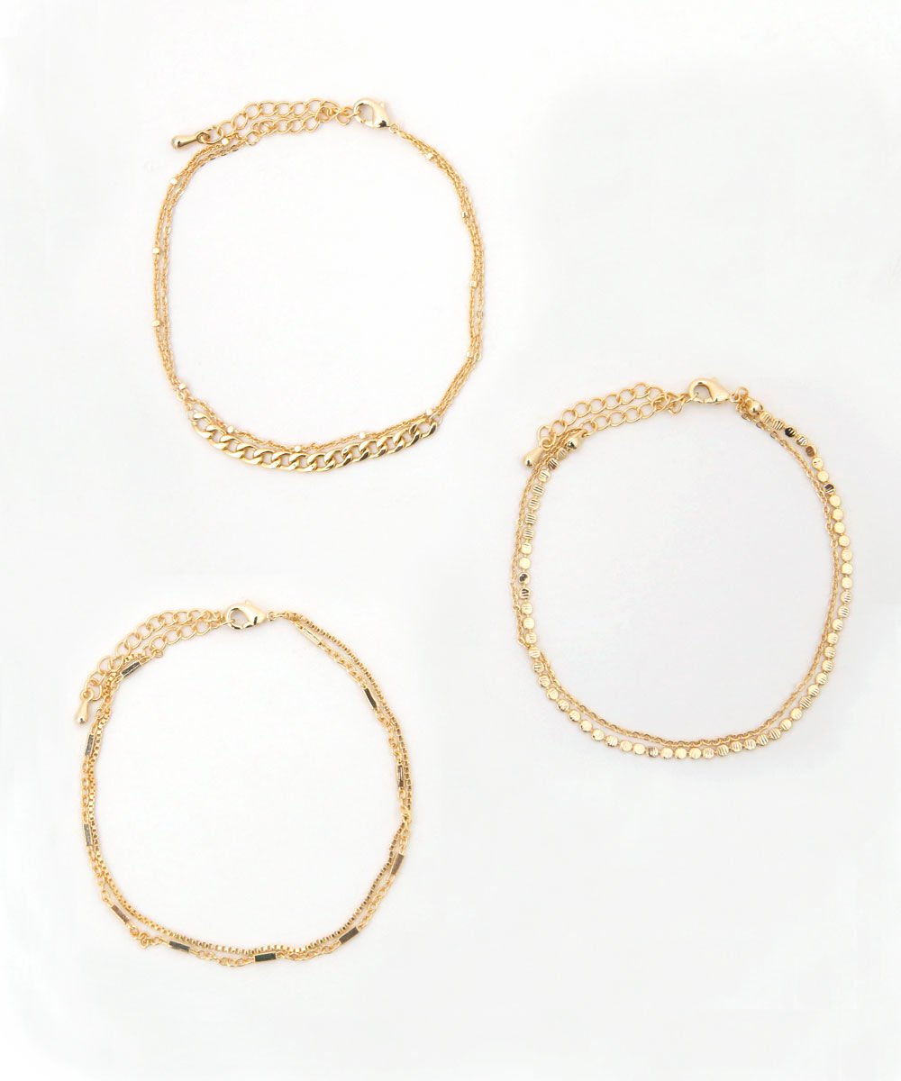 colleca la「[選べる3type]2連チェーンアンクレット」|アンクレット|