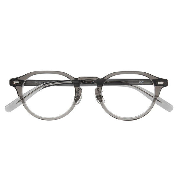  「ボストン型 メガネ｜クラウンパント｜クリアフレーム｜Zoff CLASSIC TREND ゾフ レンズ交換券付き」|メガネ|