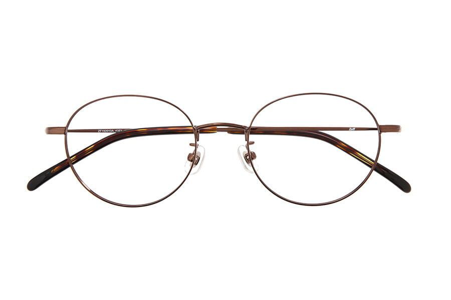  「ボストン型 メガネ｜メタルフレーム ｜ Zoff CLASSIC｜レンズ交換券付き ピンク ゴールド ブラウン」|メガネ|