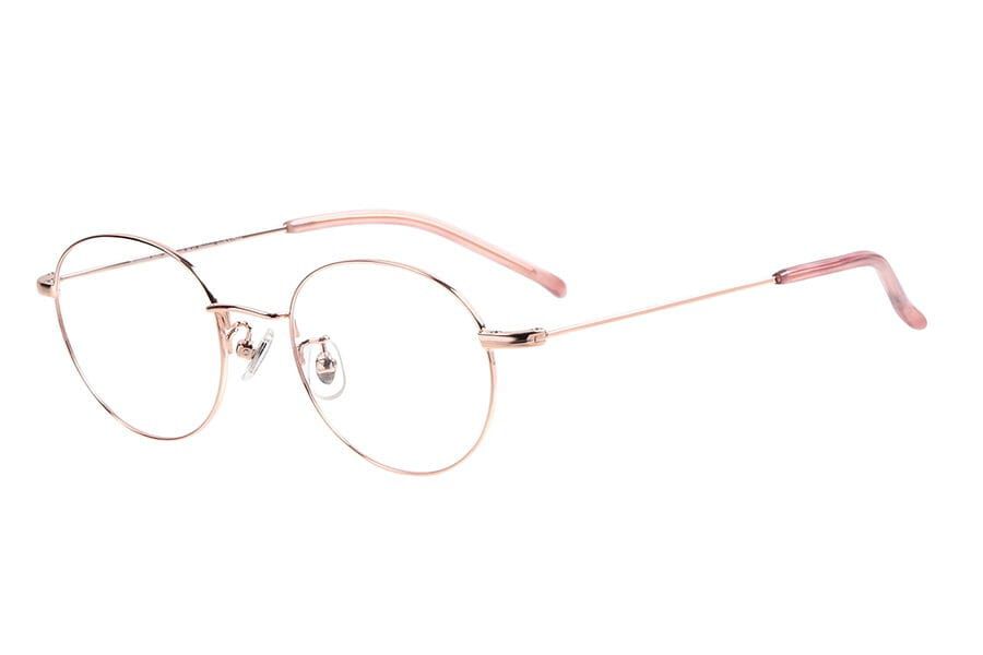  「ボストン型 メガネ｜メタルフレーム ｜ Zoff CLASSIC｜レンズ交換券付き ピンク ゴールド ブラウン」|メガネ|