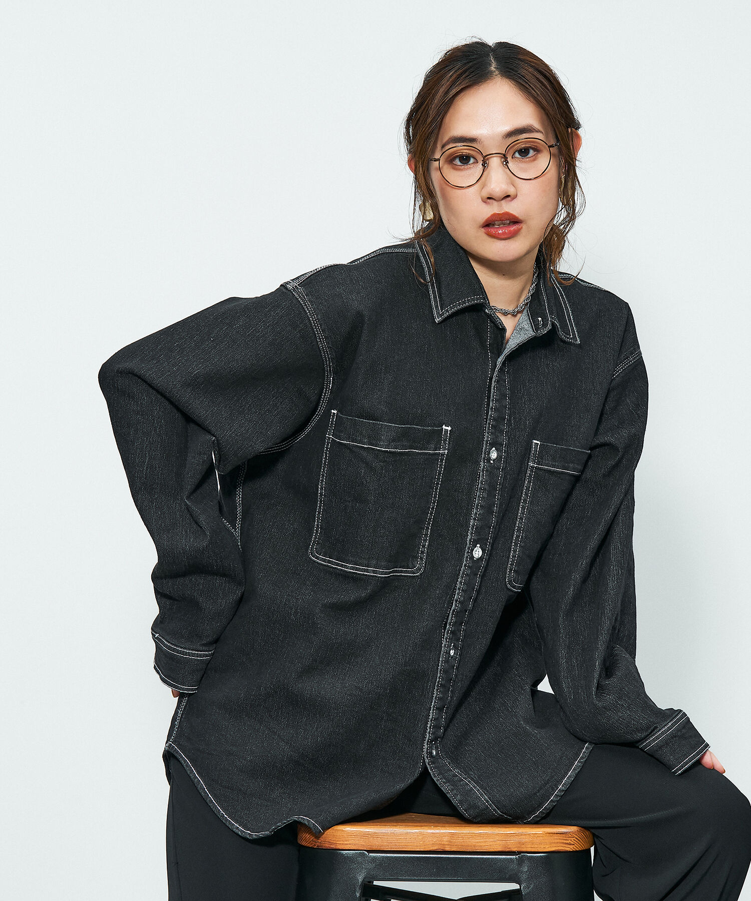  「Zoff｜STUDIO SEVEN｜ボストン型 メガネ｜メタルフレーム レンズ交換券付き」|メガネ|