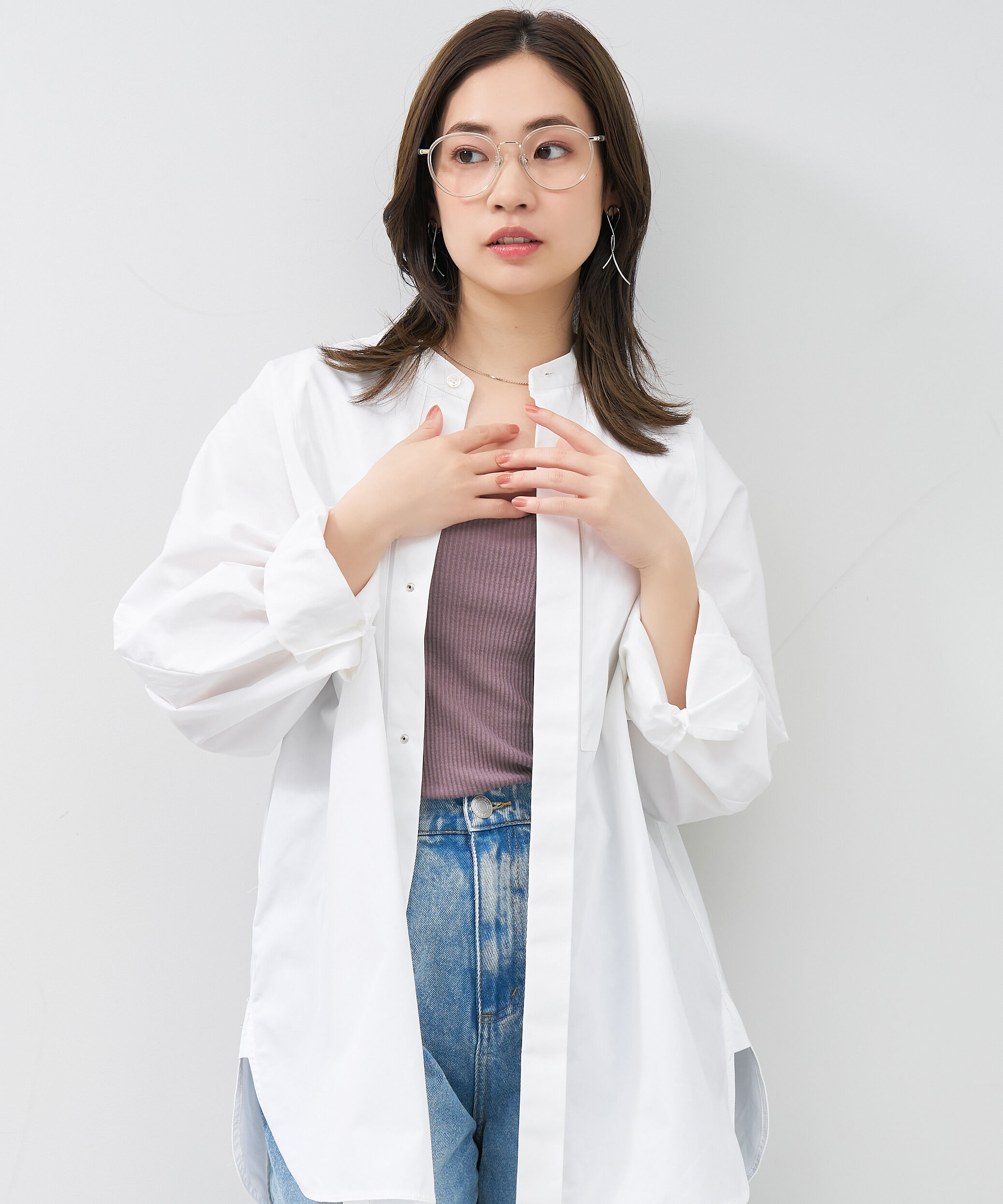  「[中顔面短縮みえメガネ]ボストン型 メガネ｜大きめサイズ 小顔効果 メタルフレーム レンズ交換券付」|メガネ|