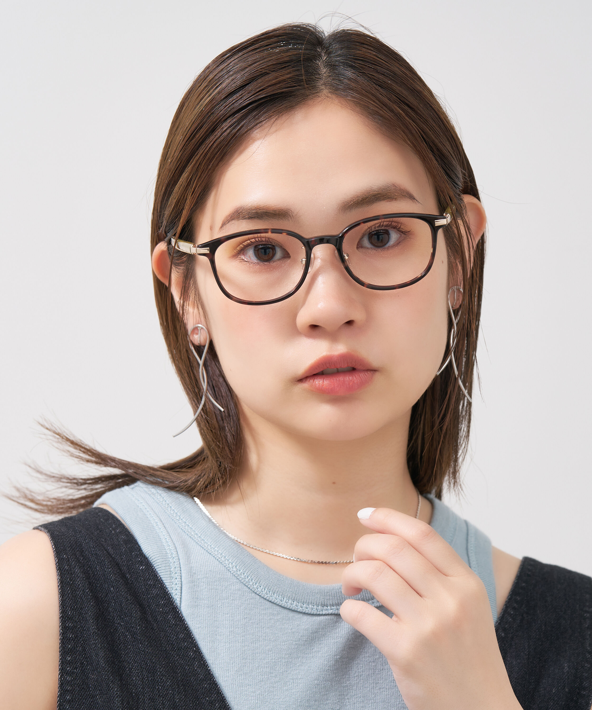  「ウェリントン型 メガネ｜上品で高級感のある 大人可愛いメガネ フェミニン レンズ交換券付き STANDARD MUSE」|メガネ|ブラウン系その他1